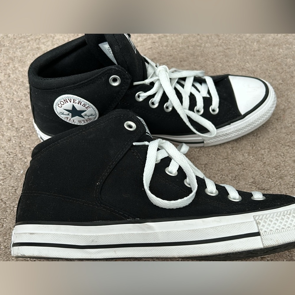 Black Converse Hi Tops M/9 W/11
